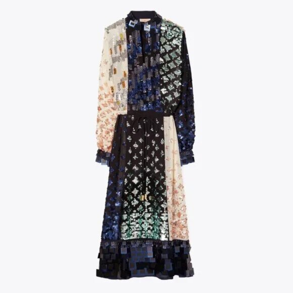 TORY BURCH RUNWAY EMBELLISHED DRESS Small - Picture 1 of 3